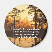 Proverbs 4:18 Pad van de Righteous Bible Verse Magneet (Voorkant)