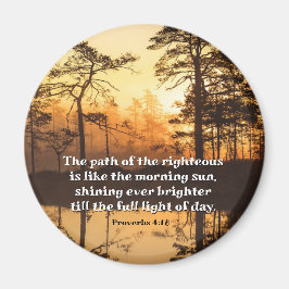 Proverbs 4:18 Pad van de Righteous Bible Verse Magneet