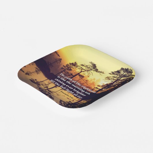 Proverbs 4:18 Pad van de Righteous Bible Verse Papieren Bordje (Gebogen)