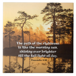 Proverbs 4:18 Pad van de Righteous Bible Verse Tegeltje