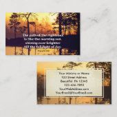 Proverbs 4:18 Pad van de Righteous Bible Verse Visitekaartje (Voorkant / Achterkant)