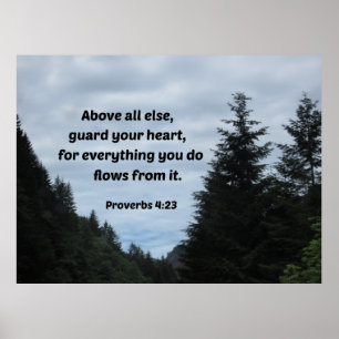 Proverbs 4:23 bovenal, bewaak uw hart poster
