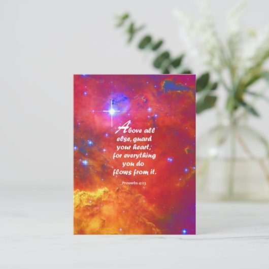 Proverbs 4:23 briefkaart (Staand voorkant)