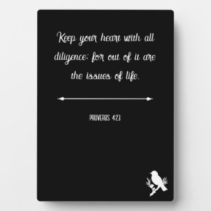 Proverbs 4:23 fotoplaat
