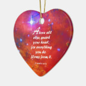 Proverbs 4:23 keramisch ornament (Links)