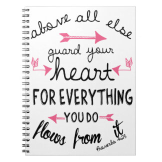Proverbs 4:23 Notitieboek/Dagboek Notitieboek