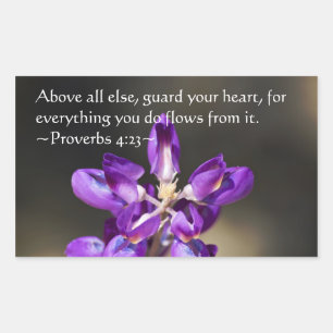 Proverbs 4:23 rechthoekige sticker