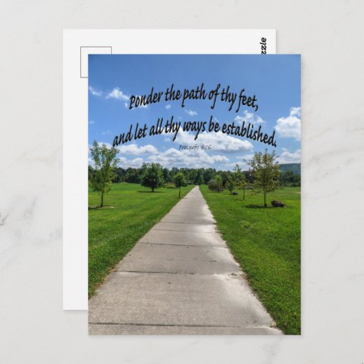 Proverbs 4:26 briefkaart (Voorkant / Achterkant)