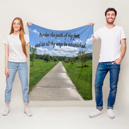 Proverbs 4:26 fleece deken (In situ)