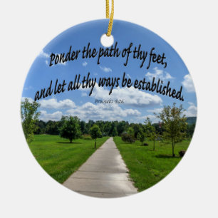 Proverbs 4:26 keramisch ornament