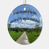 Proverbs 4:26 keramisch ornament (Links)