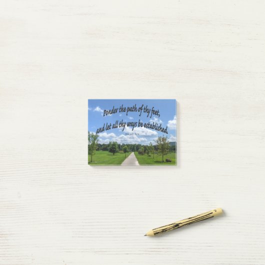 Proverbs 4:26 post-it® notes (Op bureau)