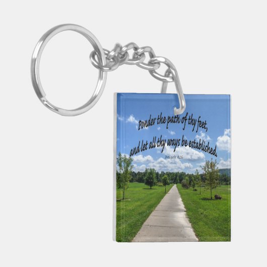Proverbs 4:26 sleutelhanger (Voorkant Links)