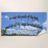 Proverbs 4:26 strandlaken (Voorkant)