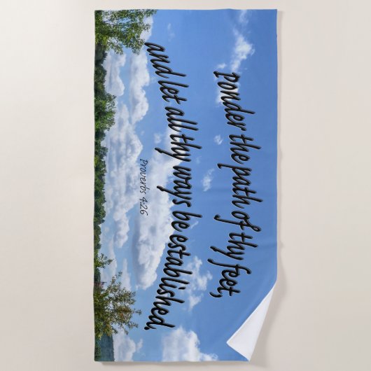 Proverbs 4:26 strandlaken (Voorkant)