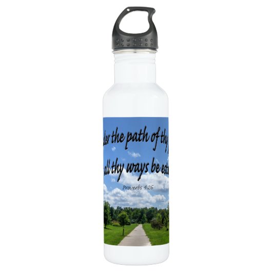 Proverbs 4:26 waterfles  (Voorkant)