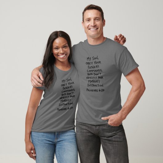 Proverbs 6:20 Scriptcitaat - Vertrouw T-shirt (Unisex)