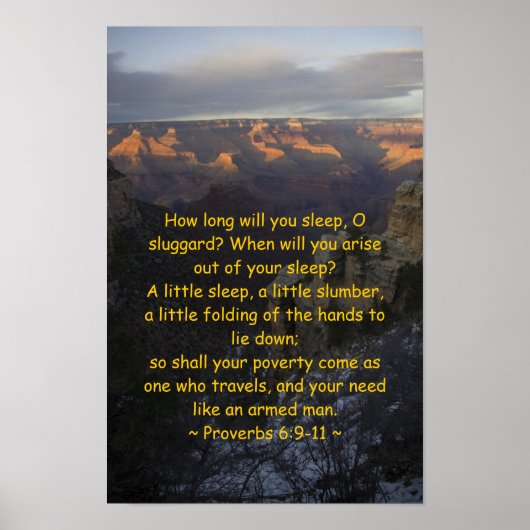 Proverbs 6:9-11 Poster (Voorkant)