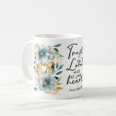 Proverbs Bible Verse Floral Coffee Mug Koffiemok (Voorkant links)