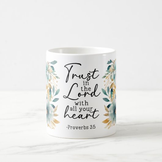 Proverbs Bible Verse Floral Coffee Mug Koffiemok (Center)