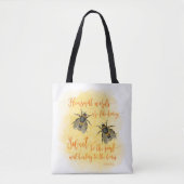 Proverbs Bijbel Citaat Honingbijen Tote Bag (Voorkant)