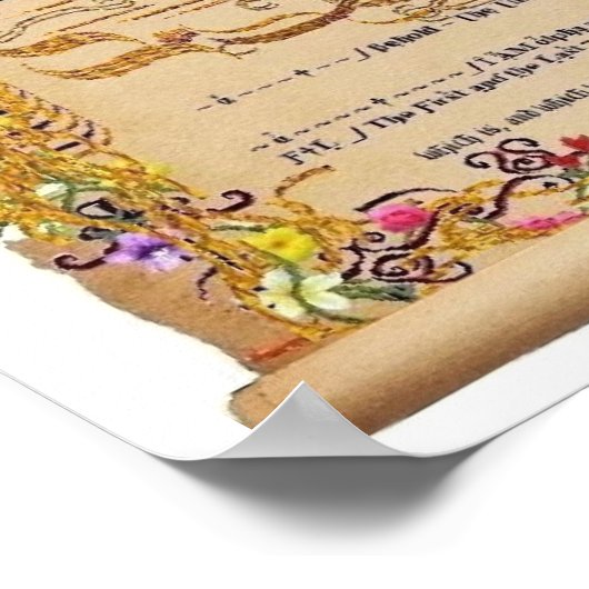 Proverbs Hoofdstuk 3 verses 5-6 Trust in Lord Poster (Hoek)