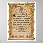 Proverbs Hoofdstuk 3 verses 5-6 Trust in Lord Poster (Voorkant)