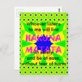 Proverbs nieuwste Hakuna Matata prachtig verbluffe Briefkaart (Voorkant / Achterkant)