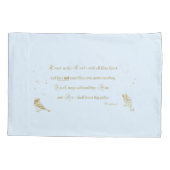 Proverbs Pillowcase Trust in Lord blue tan Kussensloop (Achterkant)