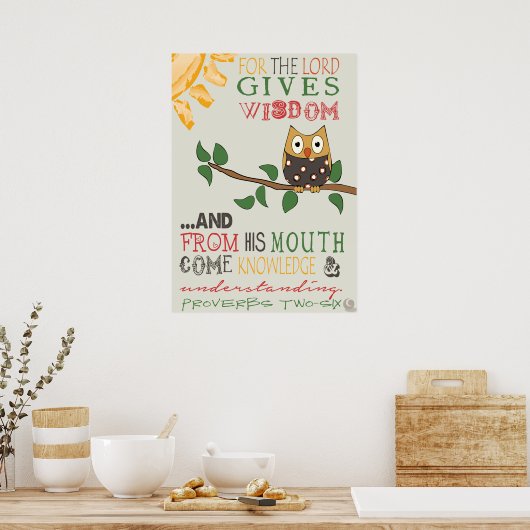Proverbs Poster 2:6 (Keuken)