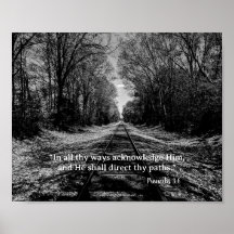 Proverbs Schriftuur Treinspoor Poster