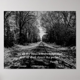 Proverbs Schriftuur Treinspoor Poster