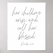 Proverbs script van 31:28 poster (Voorkant)