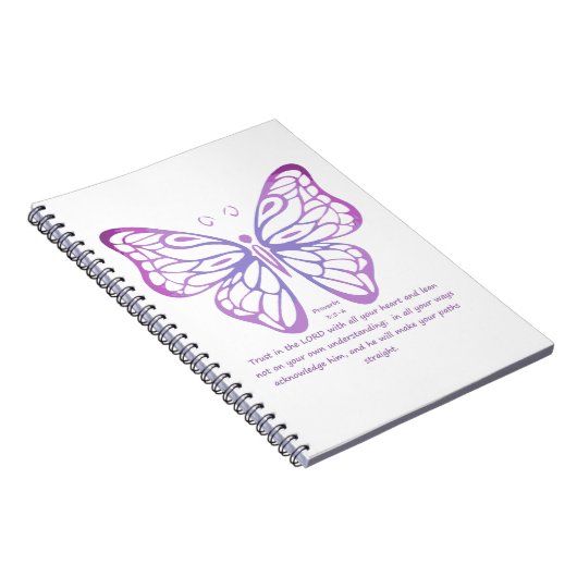 Proverbs Scription Butterfly art Notitieboek (Rechterzijde)