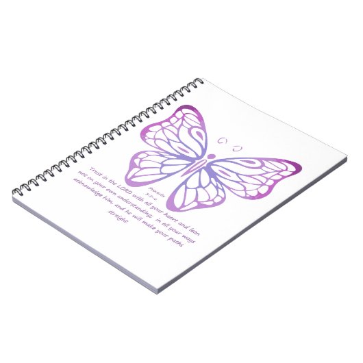 Proverbs Scription Butterfly art Notitieboek (Linkerzijde)