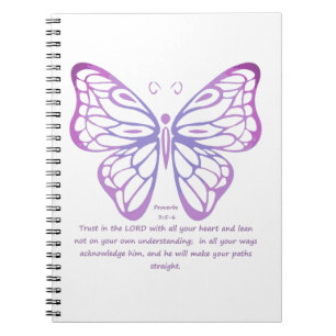 Proverbs Scription Butterfly art Notitieboek