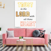 proverbs scriptvertrouwen in Lord Canvas Afdruk (Insitu (Woonkamer))