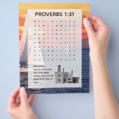 Proverbs Sunset Sailing Church Activity Flyer (Hand)