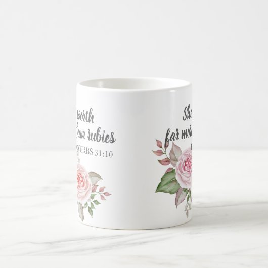 Proverbs van 31:10, veel meer dan roebel koffiemok (Center)