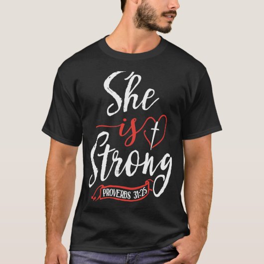 Proverbs Ze is Sterke Proverbs 3125 T-shirt (Voorkant)