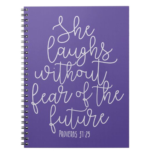 Proverbs, ze lacht zonder angst, Bijbelse Verse Notitieboek (Voorkant)