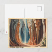 Providence Canyon Georgia Vintage Reizen Briefkaart (Voorkant / Achterkant)