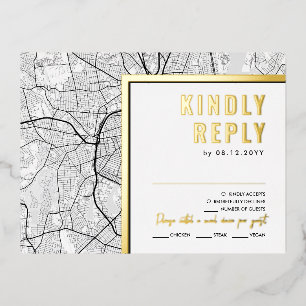 Providence Love Locator   Antwoord op RSVP Folie Uitnodiging Briefkaart