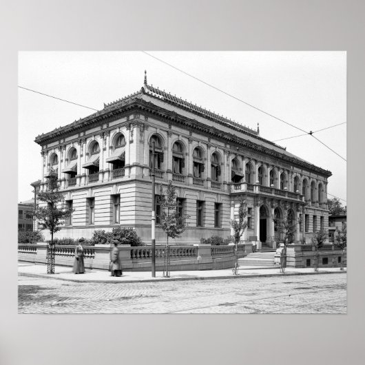 Providence Public Library, 1906. Oude foto Poster (Voorkant)