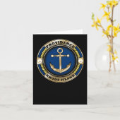 Providence Rhode Island Anchor Emblem Sticker Kaart (Gele Bloem)