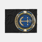 Providence Rhode Island Anker Embleem Sticker Fleece Deken (Voorkant (Horizontaal))