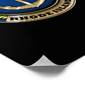 Providence Rhode Island Anker Embleem Sticker Poster (Hoek)