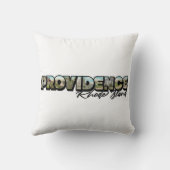 Providence Rhode Island Big Letter T-Shirt Kussen (Achterkant)