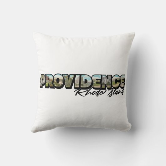 Providence Rhode Island Big Letter T-Shirt Kussen (Achterkant)