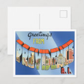 Providence, Rhode Island  Big Letters Briefkaart (Voorkant / Achterkant)